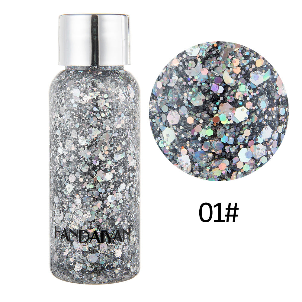 Sparkling Glitter Eye Shadow Gel for Party, Nightclub, and Stage Makeup - Long-lasting Shiny Body Glitter Cream