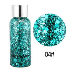 Sparkling Glitter Eye Shadow Gel for Party, Nightclub, and Stage Makeup - Long-lasting Shiny Body Glitter Cream