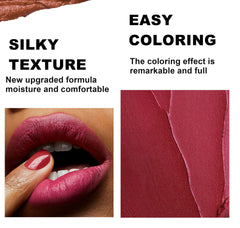 Luxurious Matte Lipstick Set of 6, Natural & Easy-to-Apply Lip Colors