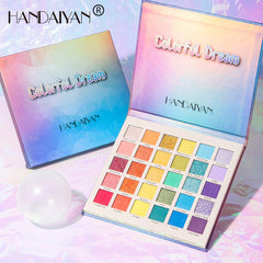 Dreamy Rainbow 30 Colors Eyeshadow Palette - Shimmer, Matte & Glitter Shades