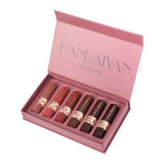 Luxurious Matte Lipstick Set of 6, Natural & Easy-to-Apply Lip Colors