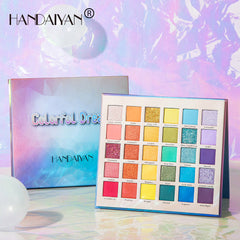 Dreamy Rainbow 30 Colors Eyeshadow Palette - Shimmer, Matte & Glitter Shades