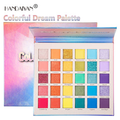 Dreamy Rainbow 30 Colors Eyeshadow Palette - Shimmer, Matte & Glitter Shades