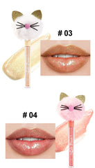 New Pearl Gloss Cat Head Furry Polarized Lip Glaze Moisturizing Lip Gloss