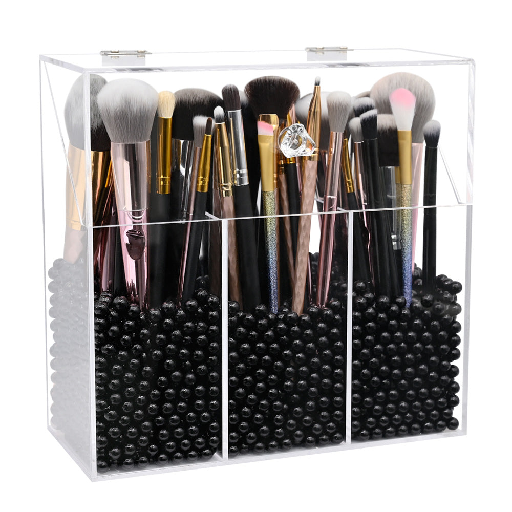 Cosmetic Storage Organizer with Brush Holder – Haixinhome